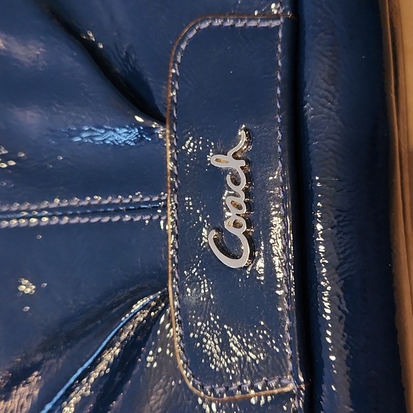 Coach Blue Patent Clutch/Wristlet - Picture 2 of 11